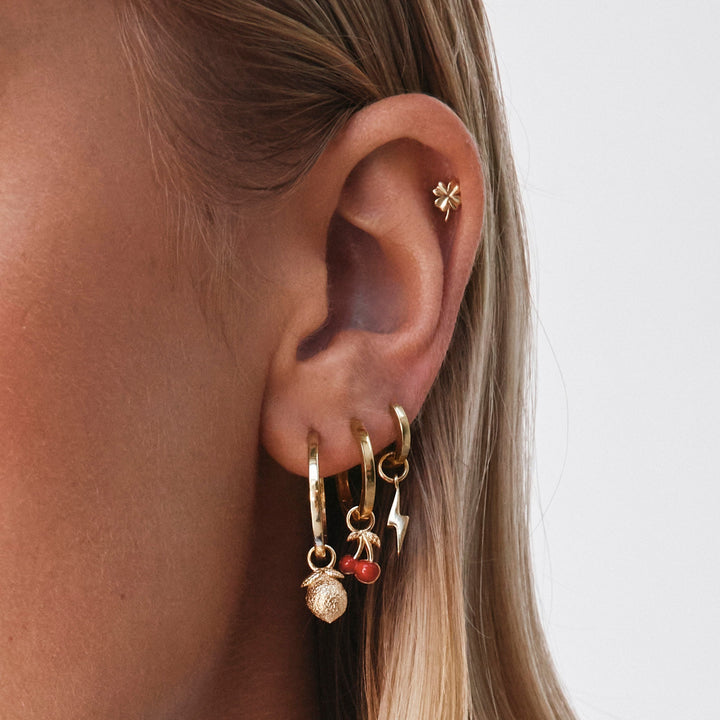 Medley Pendant Cherry Earring Charm in Gold