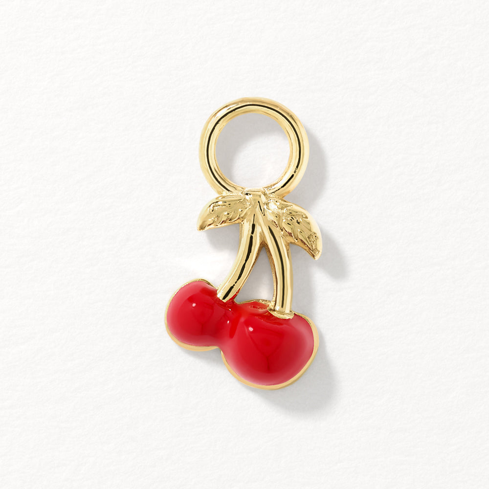 Medley Pendant Cherry Earring Charm in Gold