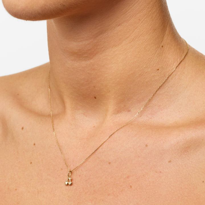 Medley Necklace Cherry Pendant Necklace in 10k Gold