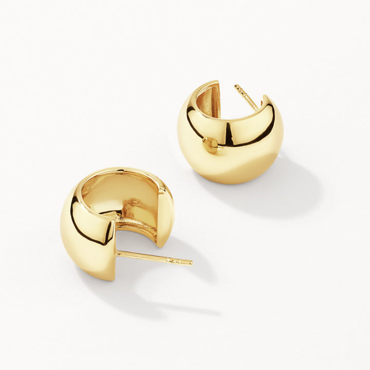 Medley Earrings Chunky Curve Hoops in Gold