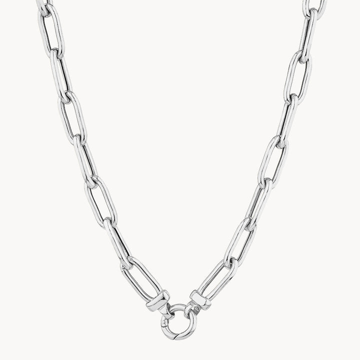 Chunky Paperclip Chain Necklace in Silver