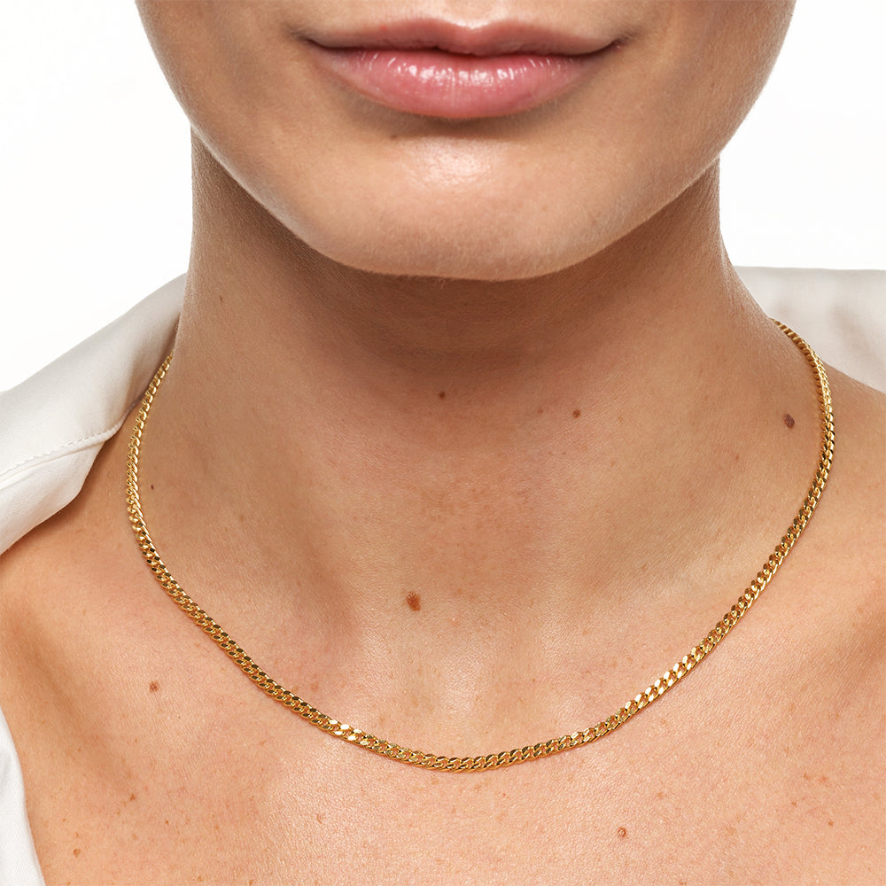 Classic Curb Chain Necklace in Gold | Medley Jewellery
