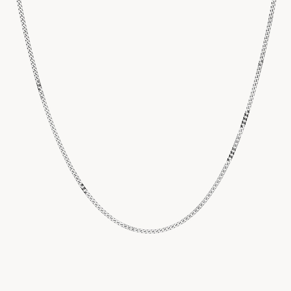 Medley Necklace Classic Curb Chain Necklace in Silver