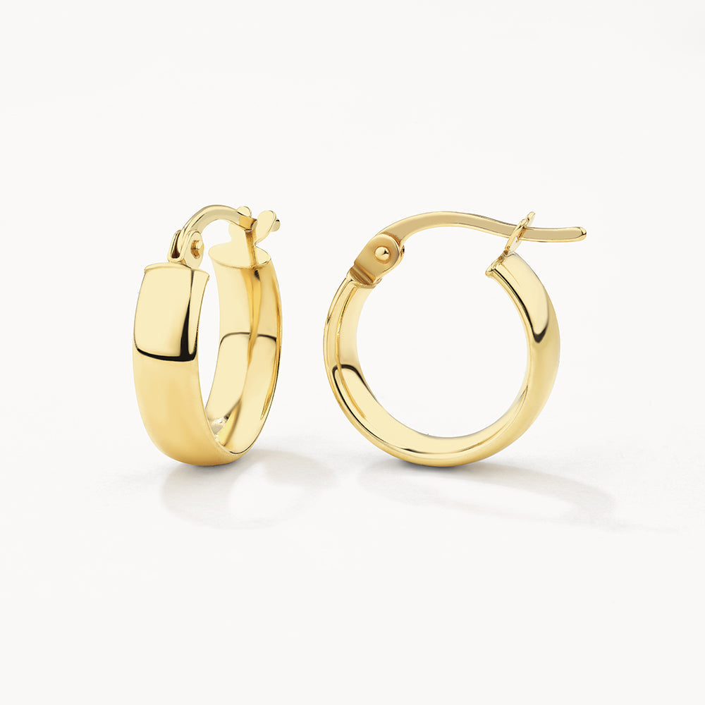 Medley Earrings Classic Huggie Earrings in 10k Gold