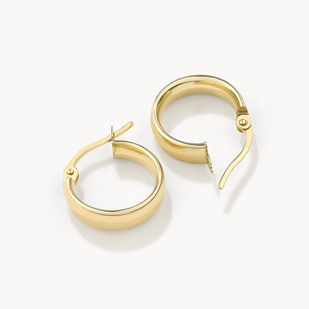 Medley Earrings Classic Huggie Earrings in 10k Gold