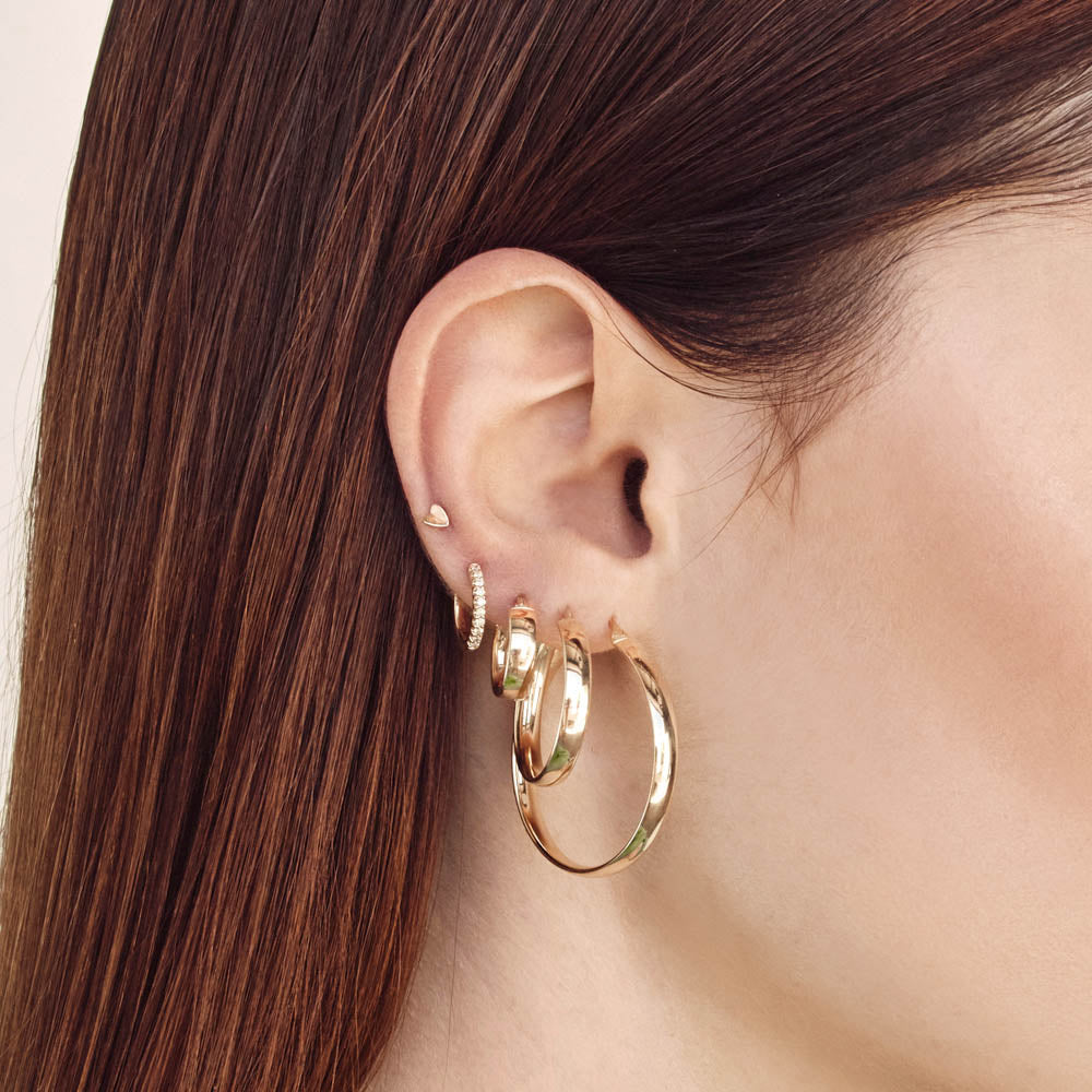 Medley Earrings Classic Huggie Earrings in 10k Gold