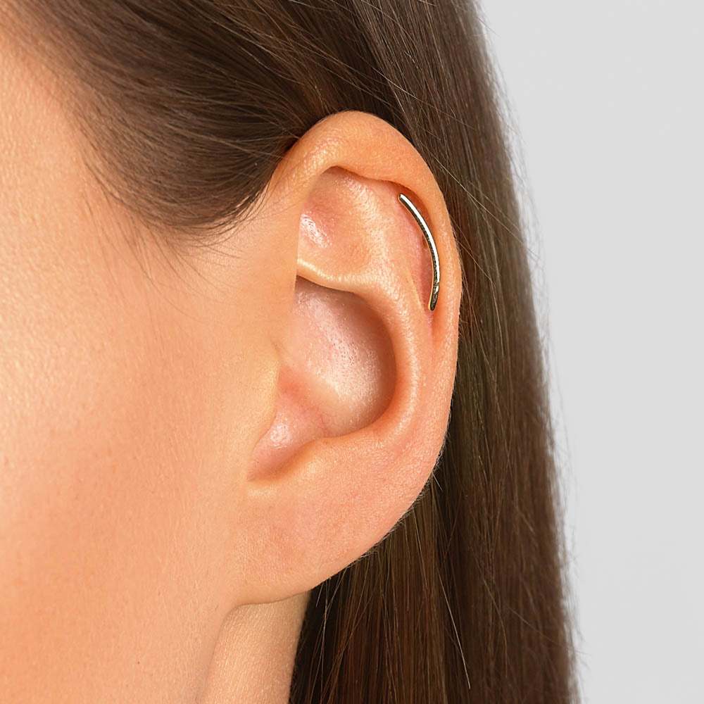 Medley Earrings Climber Helix Single Stud Earring in 10k Gold
