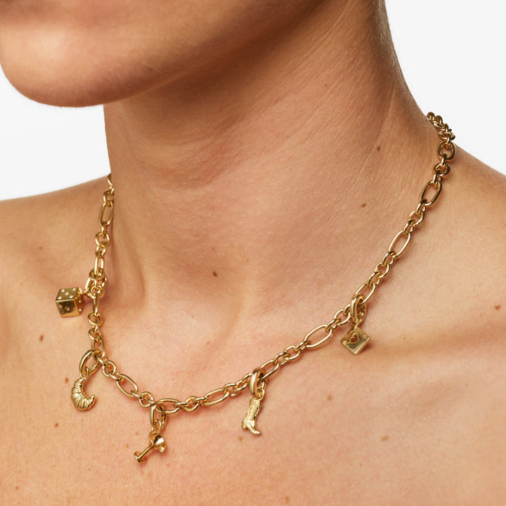 Medley Pendant Cowboy Boot Pendant in Gold