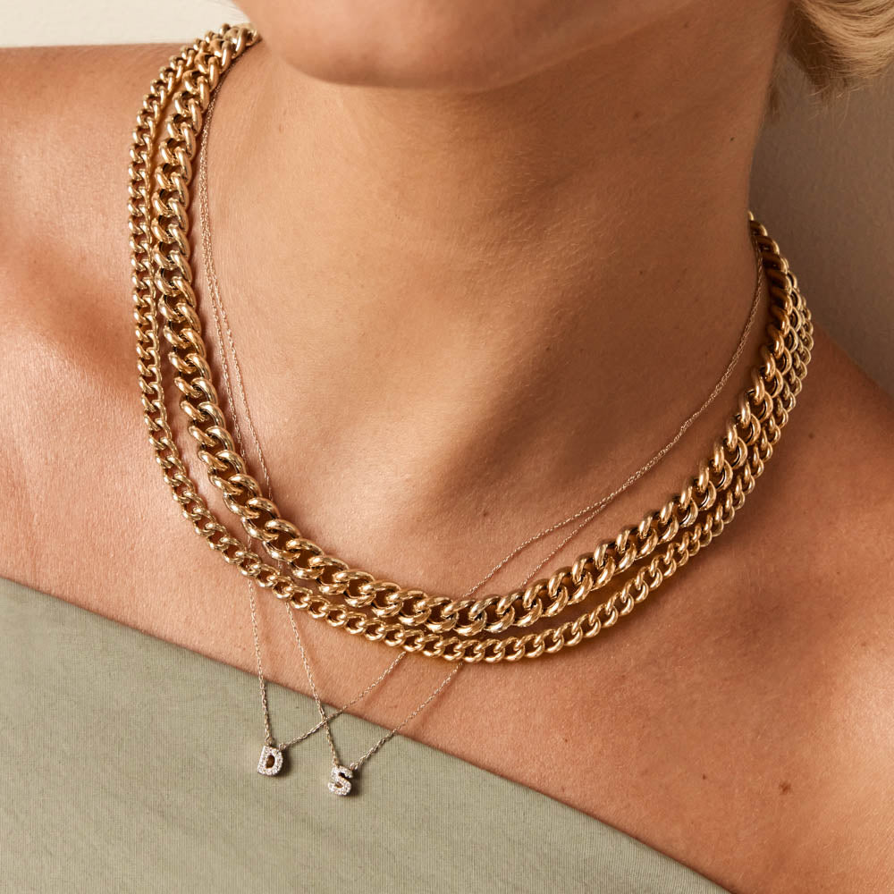 Curb Chain Necklace in Gold