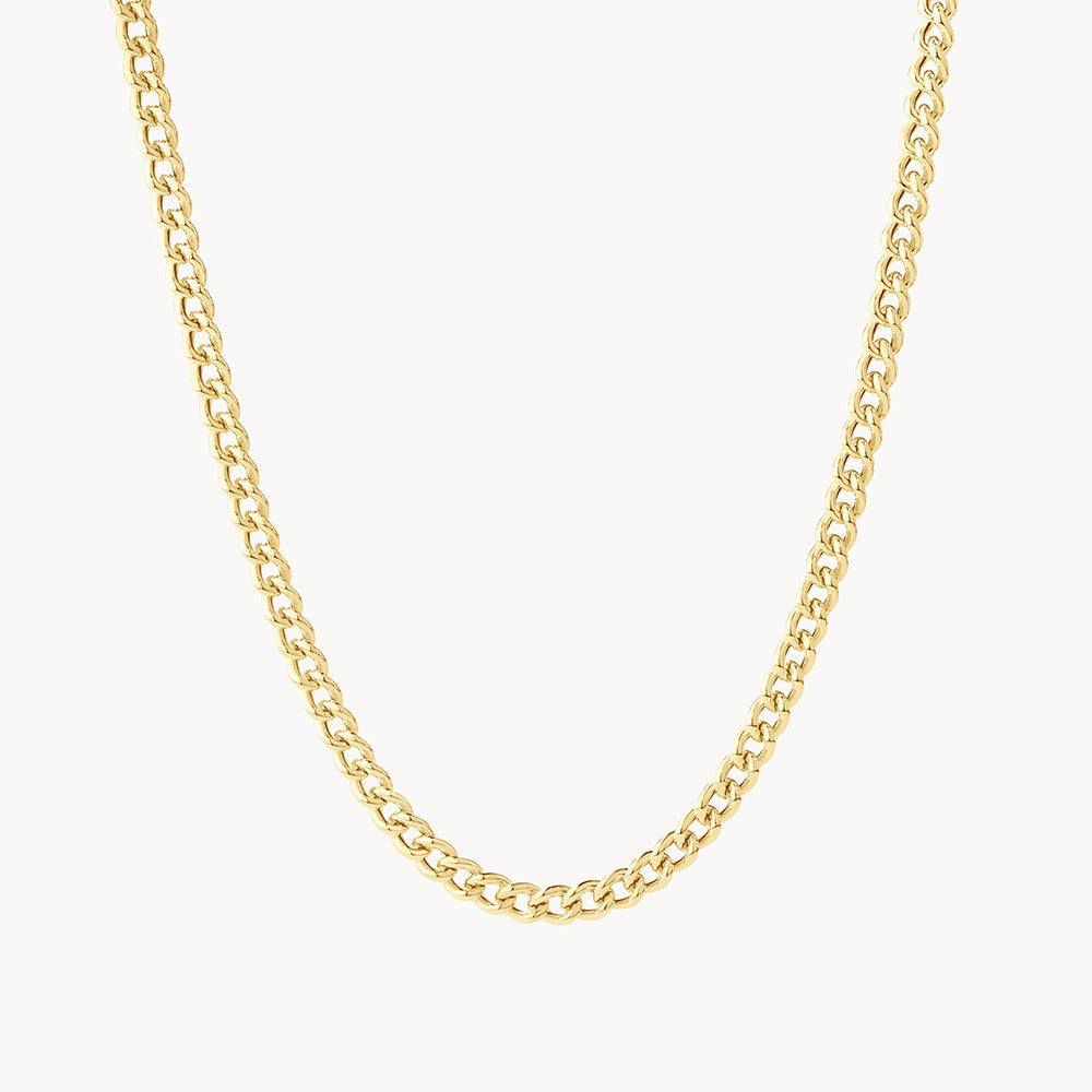 Medley Necklace Curb Chain Necklace in Gold