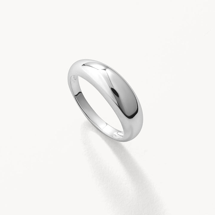 Curve Dome Pinky Ring in Silver
