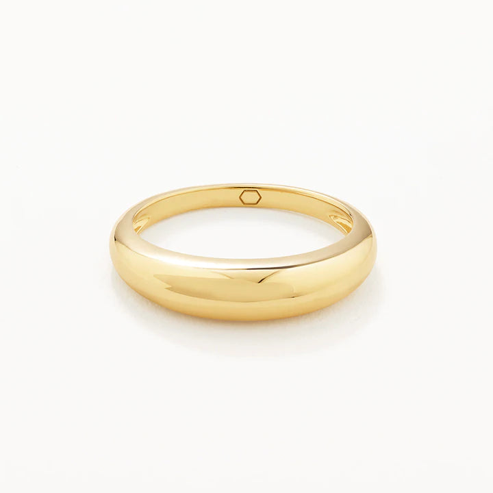 Medley Sets Curve Dome Ring Set in Gold