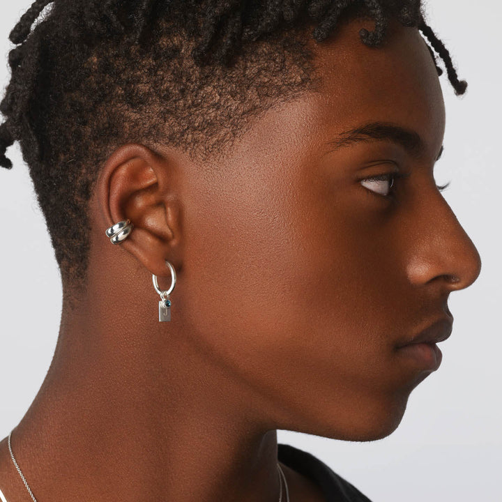 Medley Earrings Curve Single Ear Cuff in Silver