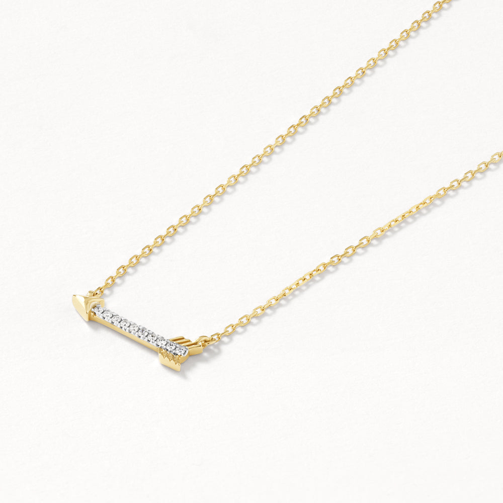 Medley Necklace Diamond Arrow Necklace in 10k Gold