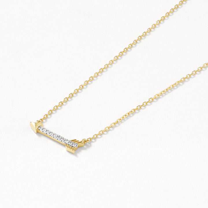 Medley Necklace Diamond Arrow Necklace in 10k Gold