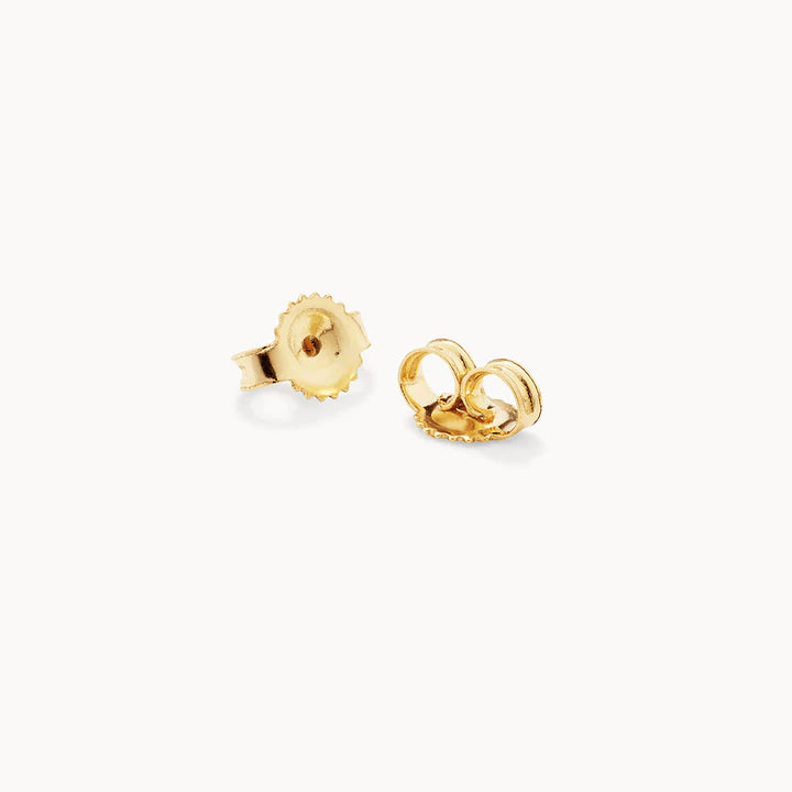 Medley Earrings Diamond Double Huggie Stud Earrings in 10k Gold