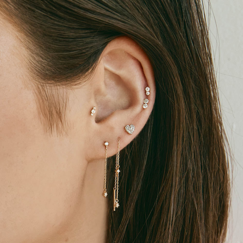 Darkened Sterling Silver Chain Threader Drop Earrings By Otis Jaxon |  notonthehighstreet.com