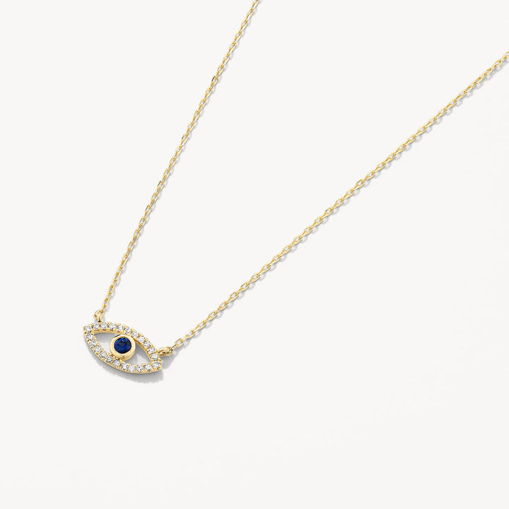 Medley Necklace Diamond Evil Eye Necklace in 10k Gold