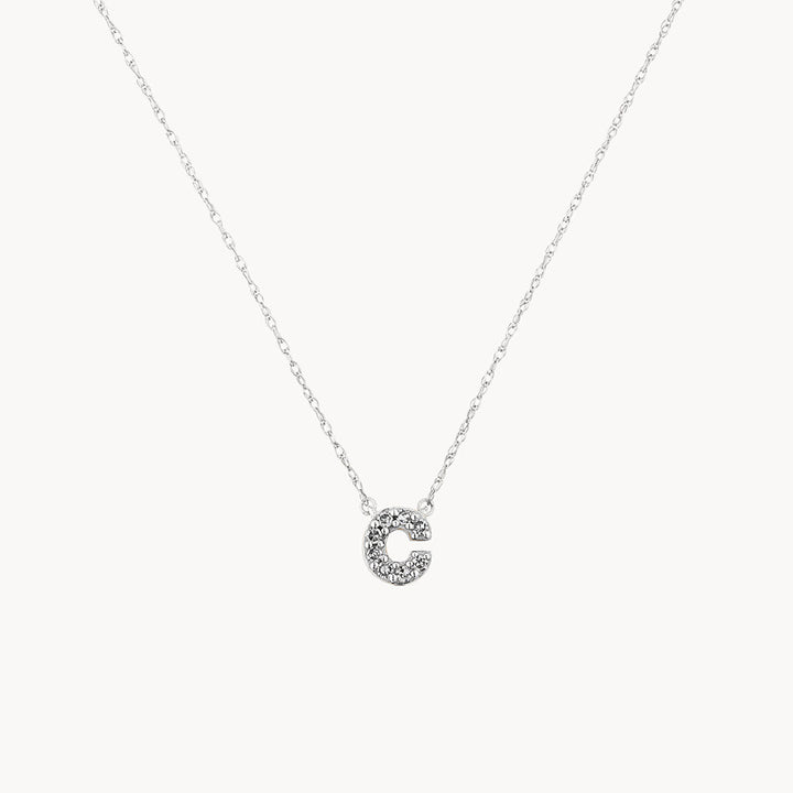 Medley Necklace Diamond Letter C Necklace in Silver