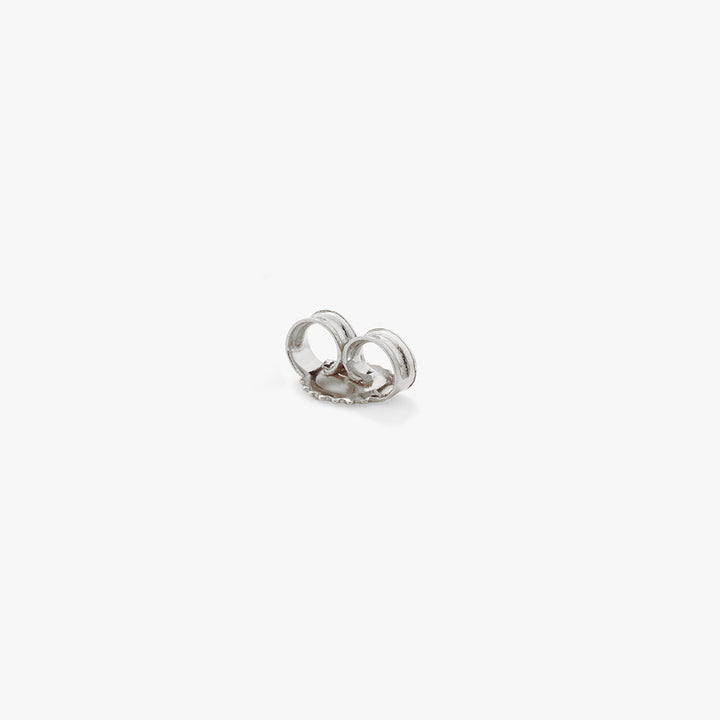 Medley Earrings Diamond Letter F Single Stud Earring in Silver