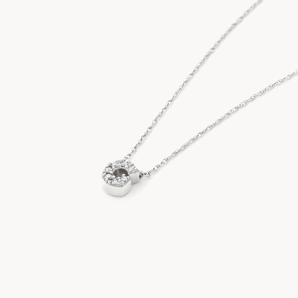 Medley Necklace Diamond Letter G Necklace in Silver