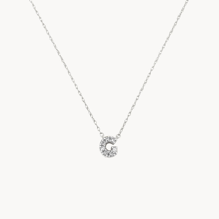 Medley Necklace Diamond Letter G Necklace in Silver