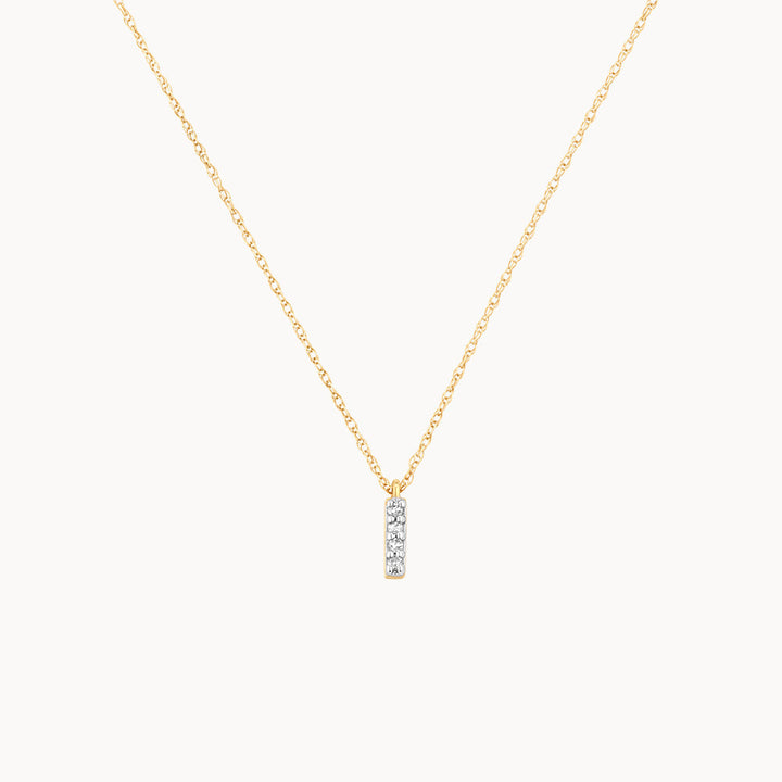 Medley Necklace Diamond Letter I Necklace in 10k Gold