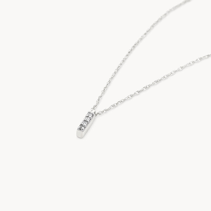 Medley Necklace Diamond Letter I Necklace in Silver