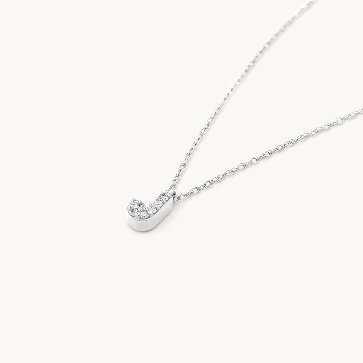 Medley Necklace Diamond Letter J Necklace in Silver