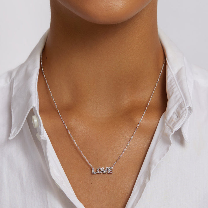Medley Necklace Diamond Love Necklace in Silver