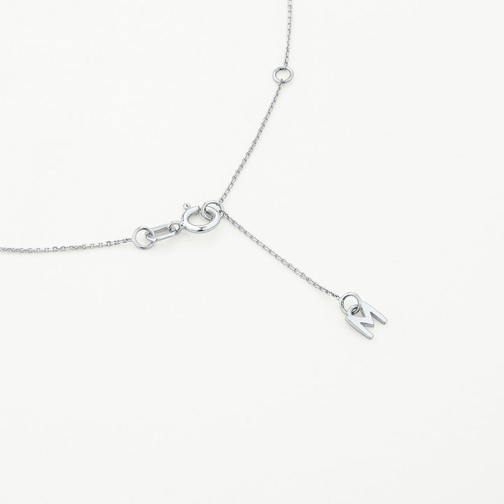 Medley Necklace Diamond Letter R Necklace in Silver