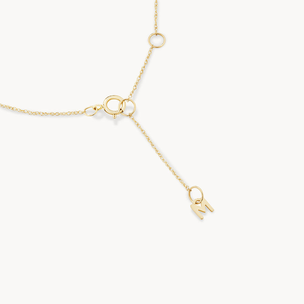 Medley Necklace Diamond Letter V Necklace in 10k Gold