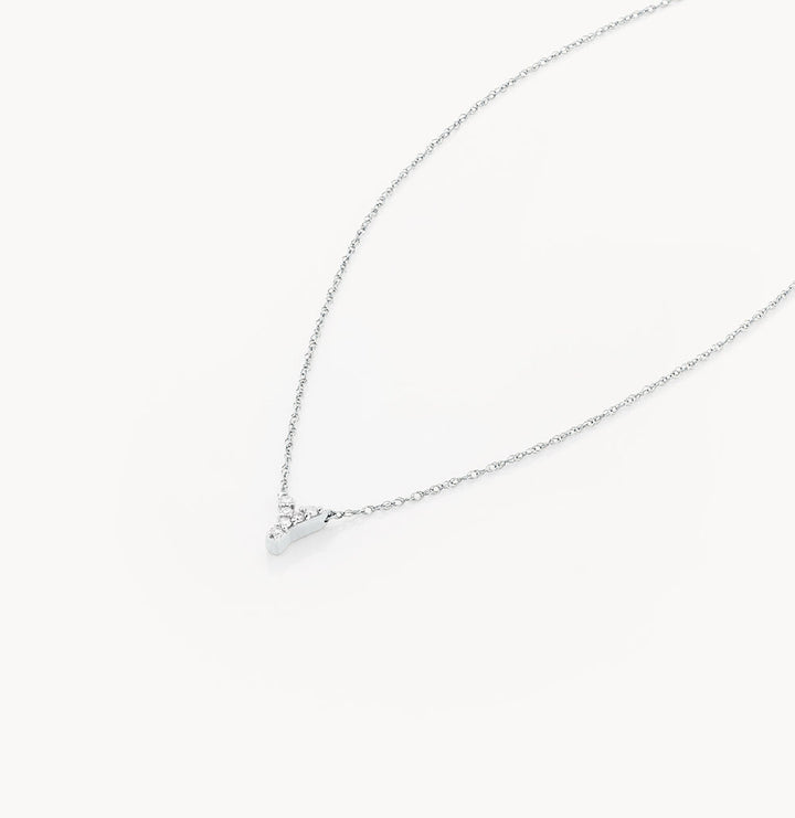 Medley Necklace Diamond Letter Y Necklace in Silver