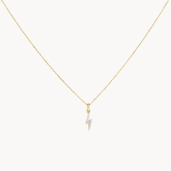 Medley Necklace Diamond Lightning Bolt Necklace in 10k Gold