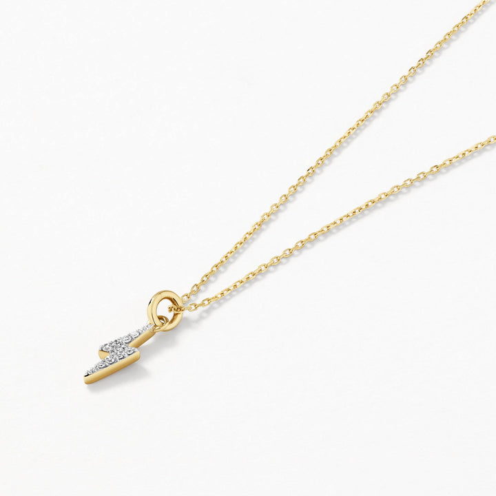 Medley Necklace Diamond Lightning Bolt Necklace in 10k Gold