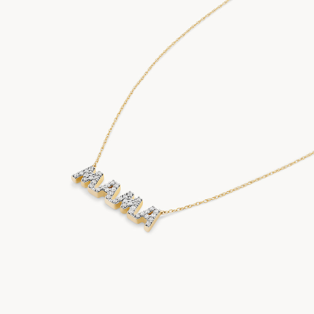 Medley Necklace Diamond Mama Necklace in 10k Gold
