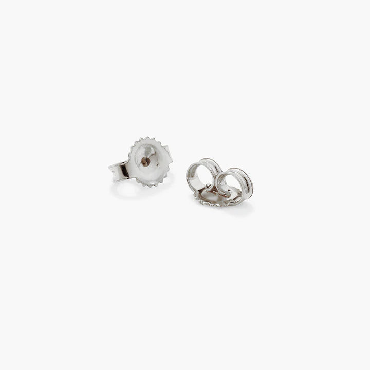 Medley Earrings Diamond Micro Pavè Heart Stud Earrings in Silver