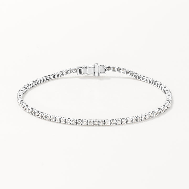 Medley Bangle/Bracelet Diamond Tennis Bracelet in 10k White Gold