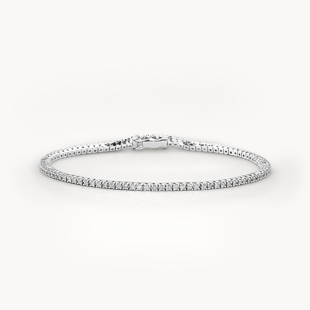Medley Bangle/Bracelet Diamond Tennis Bracelet in Silver