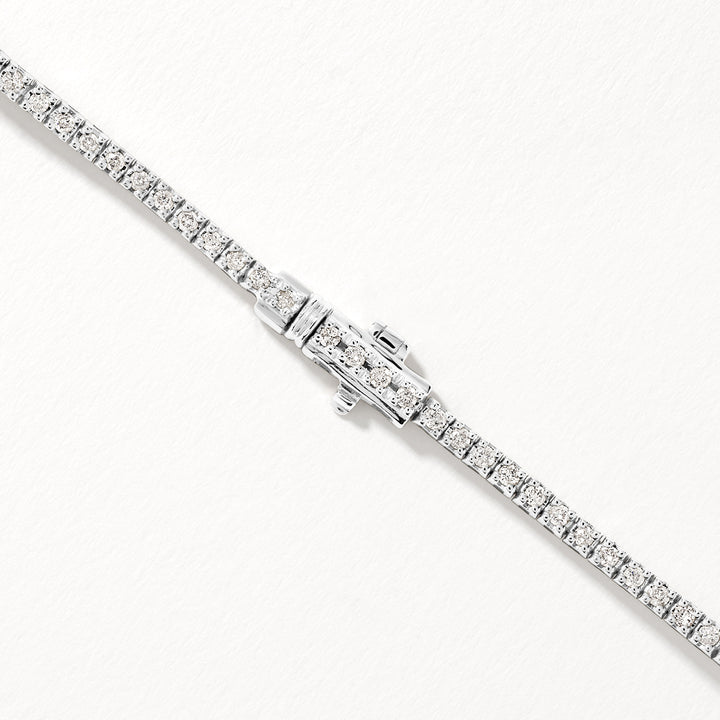 Medley Bangle/Bracelet Diamond Tennis Bracelet in Silver