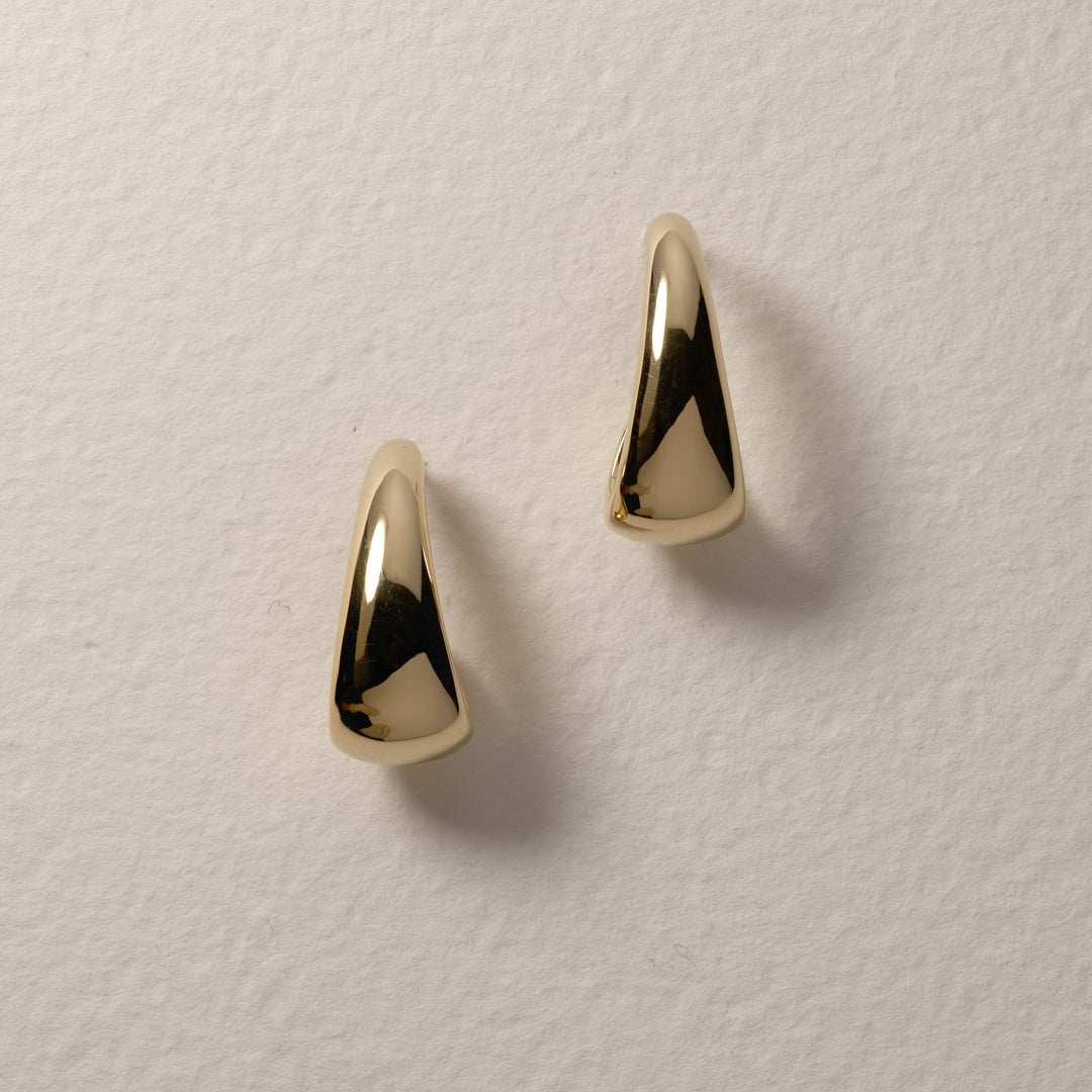 Medley Earrings Medley x Dinnara Dome Hoop Stud Earrings in Gold