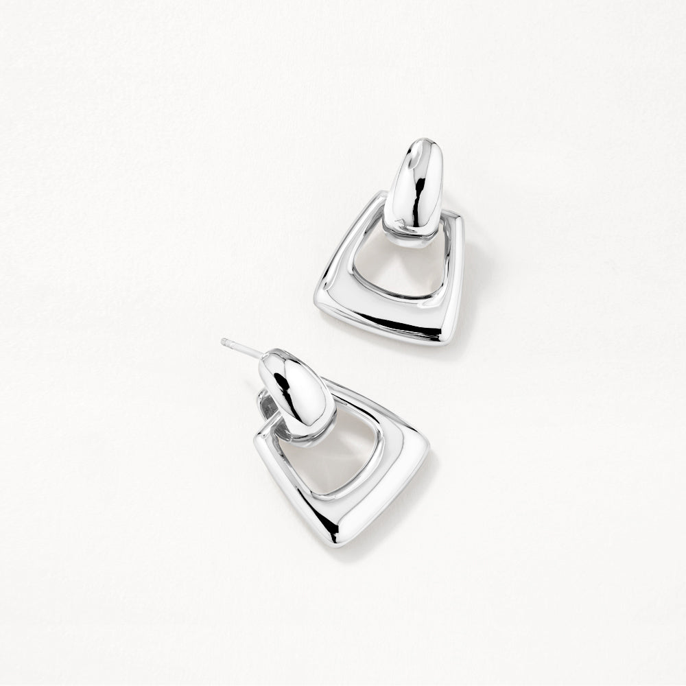 Medley Earrings Medley x Dinnara Doorknocker Hoop Stud Earrings in Silver