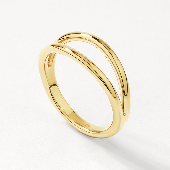 Medley Ring Double Band Split Ring  in Gold