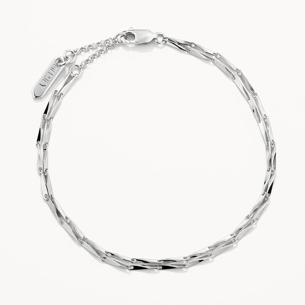 Silver double store bracelet