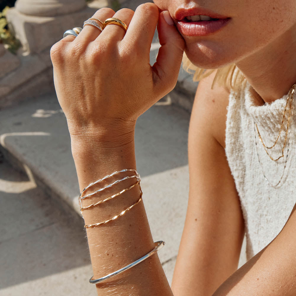 Oversize double link chain bracelet – Karine Sultan