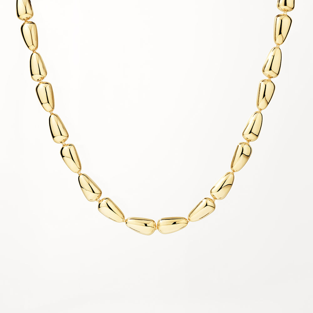 Medley Necklace Drop Dome Chain Necklace in Gold