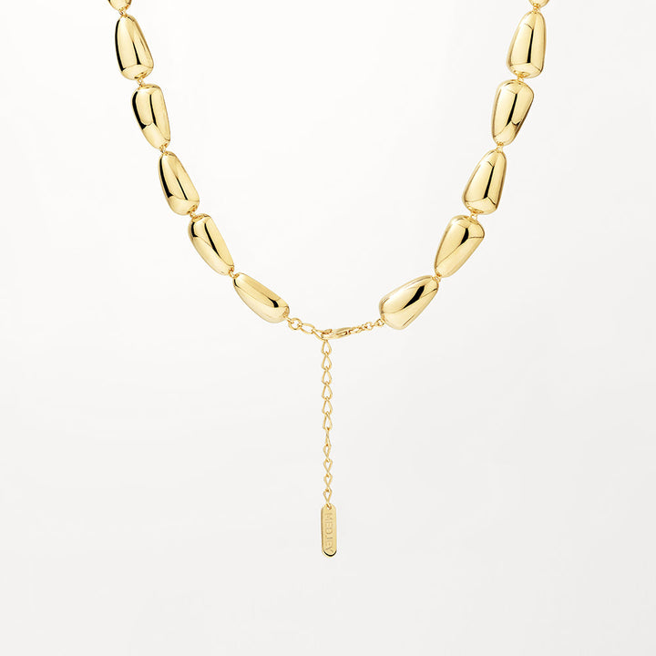 Drop Dome Chain Necklace in Gold