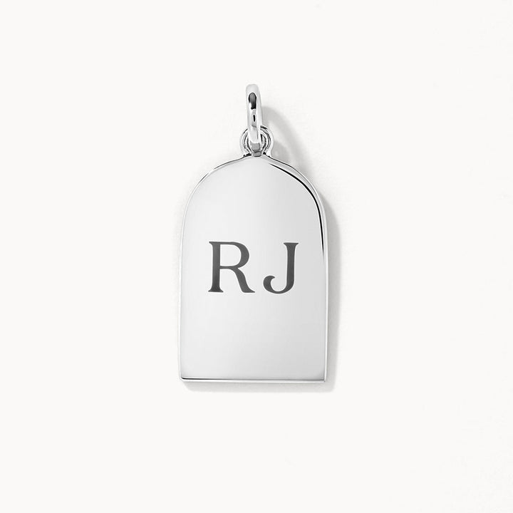 Engravable Arch Pendant in Silver