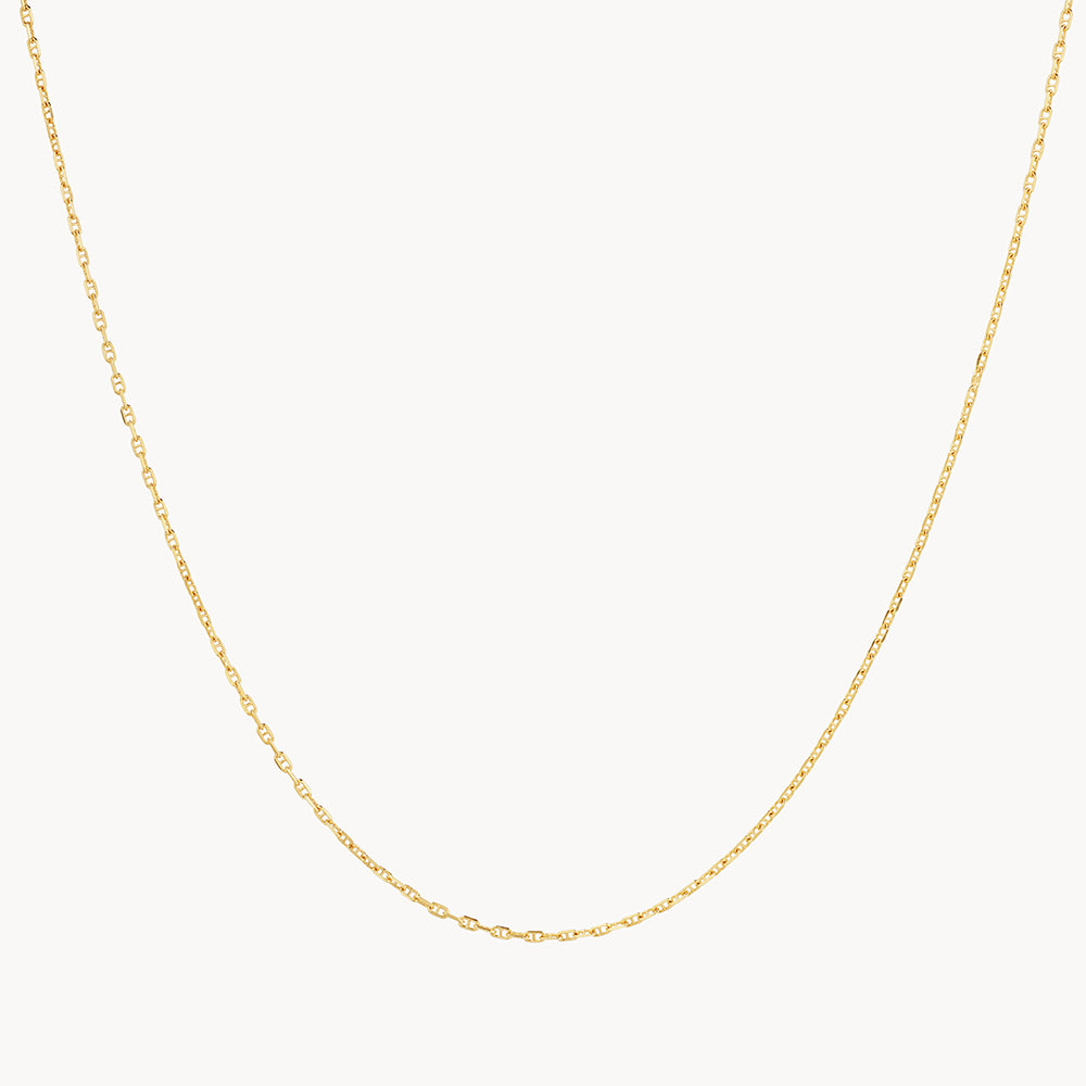 Fine Anchor Chain Necklace in Gold