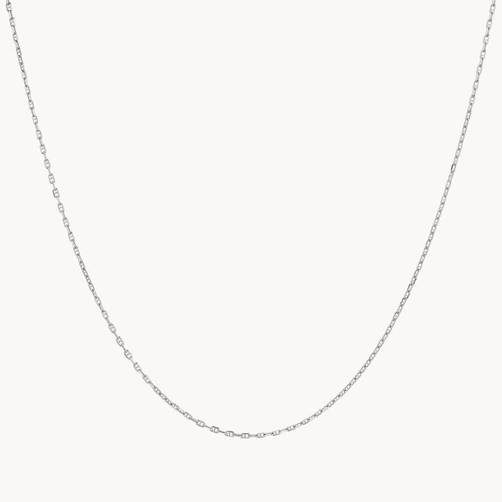 Medley Necklace Fine Anchor Chain Necklace in Silver